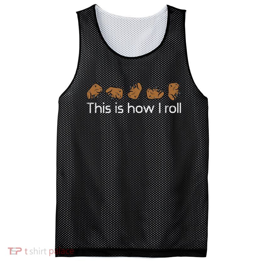 Capybara This Is How I Roll Cute Capy Rodent  Mesh Reversible Basketball Jersey Tank