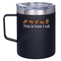 Capybara This Is How I Roll Cute Capy Rodent  12oz Stainless Steel Coffee Mug