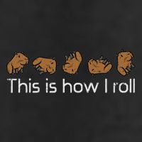 Capybara This Is How I Roll Cute Capy Rodent  Large Microfiber Waffle Golf Towel