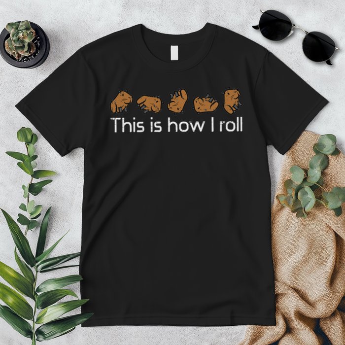 Capybara This Is How I Roll Cute Capy Rodent  Premium T-Shirt