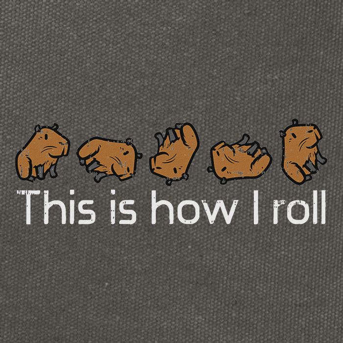 Capybara This Is How I Roll Cute Capy Rodent  Cotton Canvas Backpack