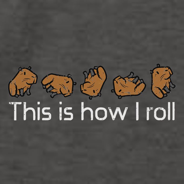 Capybara This Is How I Roll Cute Capy Rodent  Vector Backpack