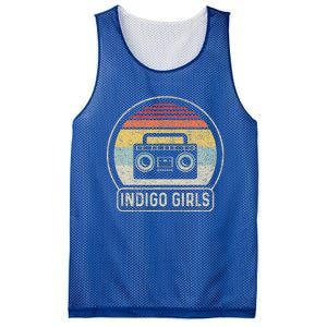 Cassette Tape Indigo Rock Girl Music Sunset Mesh Reversible Basketball Jersey Tank