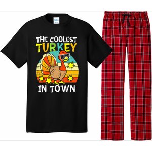 Coolest Turkey In Town Little Thanksgiving Gift Pajama Set