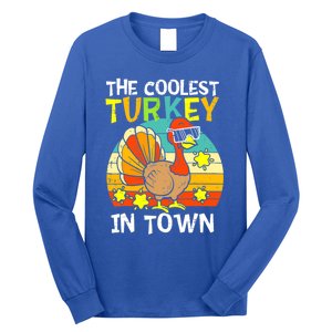 Coolest Turkey In Town Little Thanksgiving Gift Long Sleeve Shirt