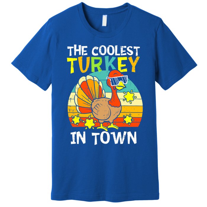 Coolest Turkey In Town Little Thanksgiving Gift Premium T-Shirt