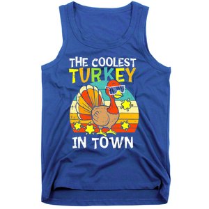 Coolest Turkey In Town Little Thanksgiving Gift Tank Top