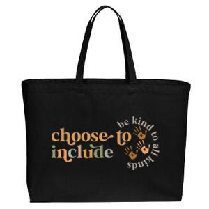 Choose To Include Special Education Teacher Autism Awareness Cotton Canvas Jumbo Tote