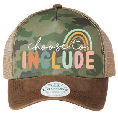 Choose To Include For Autism Teacher Special Education SPED Legacy Tie Dye Trucker Hat