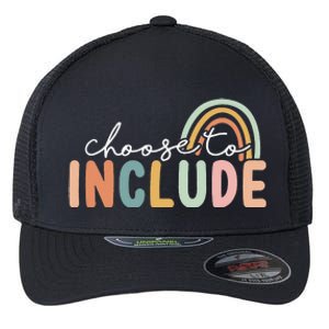 Choose To Include For Autism Teacher Special Education SPED Flexfit Unipanel Trucker Cap