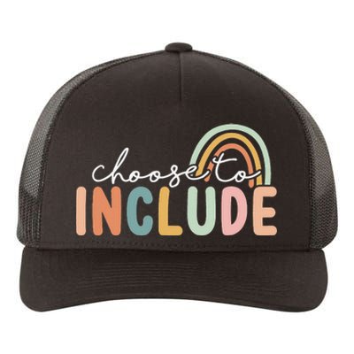 Choose To Include For Autism Teacher Special Education SPED Yupoong Adult 5-Panel Trucker Hat