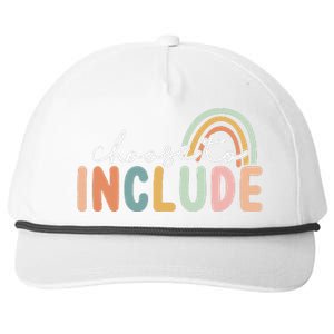 Choose To Include For Autism Teacher Special Education SPED Snapback Five-Panel Rope Hat