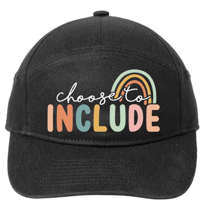 Choose To Include For Autism Teacher Special Education SPED 7-Panel Snapback Hat