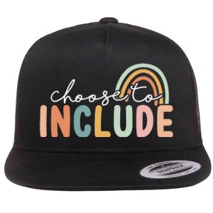 Choose To Include For Autism Teacher Special Education SPED Flat Bill Trucker Hat