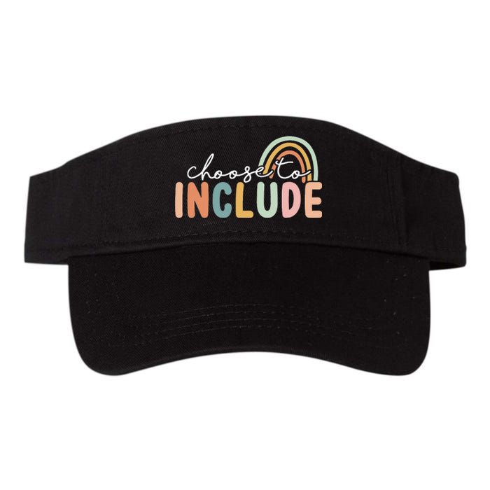 Choose To Include For Autism Teacher Special Education SPED Valucap Bio-Washed Visor