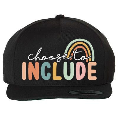 Choose To Include For Autism Teacher Special Education SPED Wool Snapback Cap