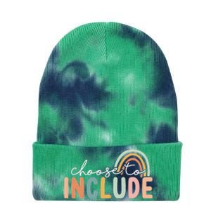 Choose To Include For Autism Teacher Special Education SPED Tie Dye 12in Knit Beanie