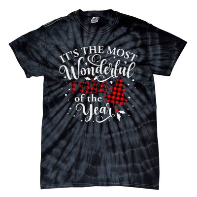 Christmas Trees It's The Most Wonderful Time Of The Year Tie-Dye T-Shirt