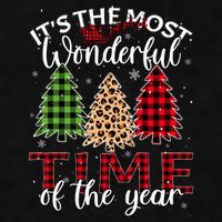 Christmas Trees ItS The Most Wonderful Time Of The Year Ladies PosiCharge Tri-Blend Wicking Tank