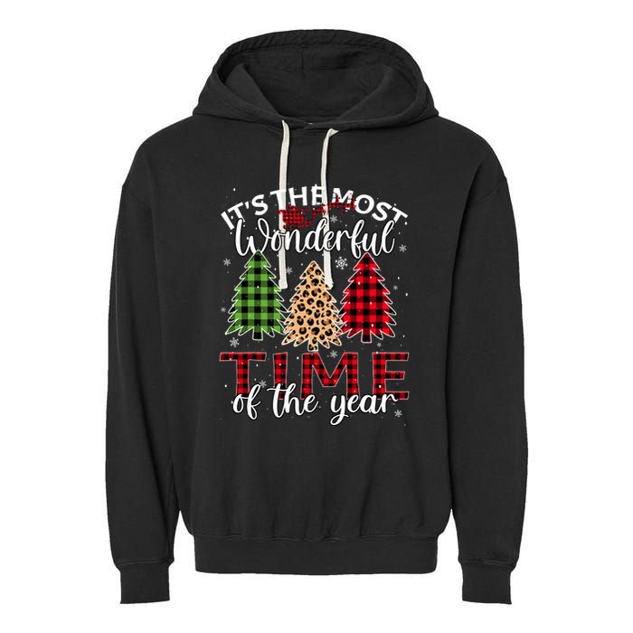 Christmas Trees ItS The Most Wonderful Time Of The Year Garment-Dyed Fleece Hoodie