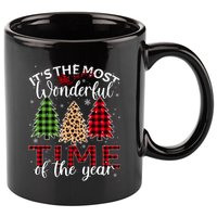 Christmas Trees ItS The Most Wonderful Time Of The Year 11oz C Handle Ceramic Mug