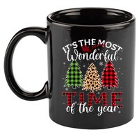 Christmas Trees ItS The Most Wonderful Time Of The Year 11oz C Handle Ceramic Mug