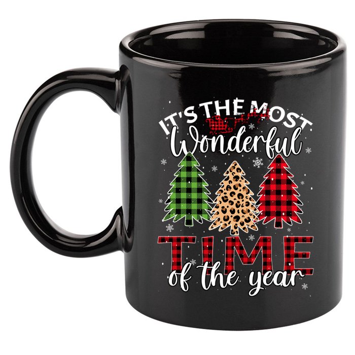Christmas Trees ItS The Most Wonderful Time Of The Year 11oz C Handle Ceramic Mug