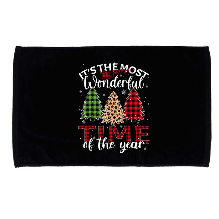 Christmas Trees ItS The Most Wonderful Time Of The Year Microfiber Hand Towel