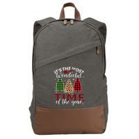 Christmas Trees ItS The Most Wonderful Time Of The Year Cotton Canvas Backpack