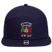 Christmas Trees ItS The Most Wonderful Time Of The Year 7 Panel Mesh Trucker Snapback Hat
