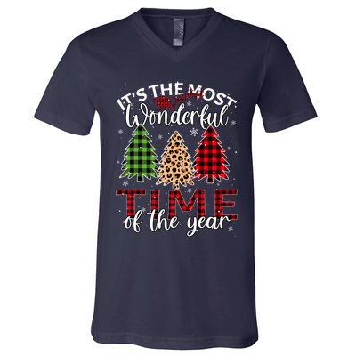 Christmas Trees ItS The Most Wonderful Time Of The Year V-Neck T-Shirt