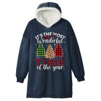 Christmas Trees ItS The Most Wonderful Time Of The Year Hooded Wearable Blanket