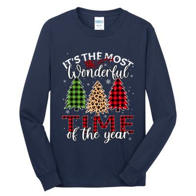 Christmas Trees ItS The Most Wonderful Time Of The Year Tall Long Sleeve T-Shirt