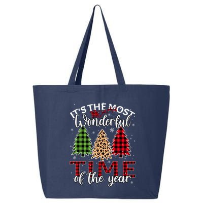 Christmas Trees ItS The Most Wonderful Time Of The Year 25L Jumbo Tote