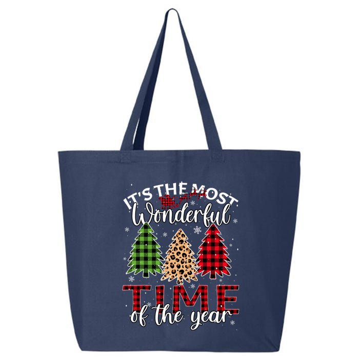 Christmas Trees ItS The Most Wonderful Time Of The Year 25L Jumbo Tote
