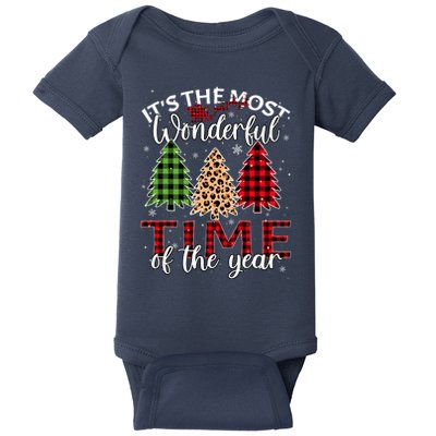Christmas Trees ItS The Most Wonderful Time Of The Year Baby Bodysuit