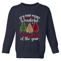 Christmas Trees ItS The Most Wonderful Time Of The Year Toddler Sweatshirt