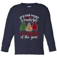 Christmas Trees ItS The Most Wonderful Time Of The Year Toddler Long Sleeve Shirt