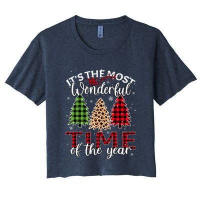 Christmas Trees ItS The Most Wonderful Time Of The Year Crop Top