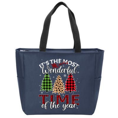 Christmas Trees ItS The Most Wonderful Time Of The Year Zip Tote Bag