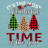 Christmas Trees ItS The Most Wonderful Time Of The Year Sueded Cloud Jersey T-Shirt