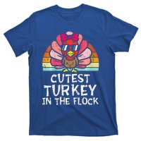 Cutest Turkey In The Flock Retro Thanksgiving T-Shirt