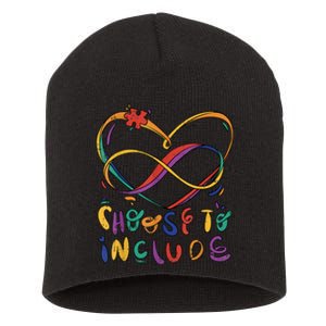 Choose To Include Autism Awareness Teacher Special Education Short Acrylic Beanie