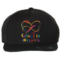 Choose To Include Autism Awareness Teacher Special Education Wool Snapback Cap