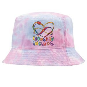 Choose To Include Autism Awareness Teacher Special Education Tie-Dyed Bucket Hat