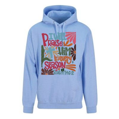 Christian Thanksgiving I Will Praise Him In Every Season Unisex Surf Hoodie