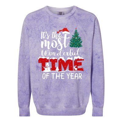 Christmas Trees ItS The Most Wonderful Time Of The Year Colorblast Crewneck Sweatshirt