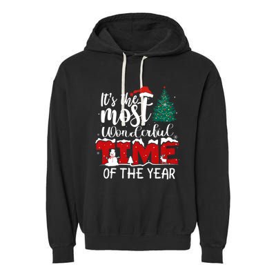 Christmas Trees ItS The Most Wonderful Time Of The Year Garment-Dyed Fleece Hoodie