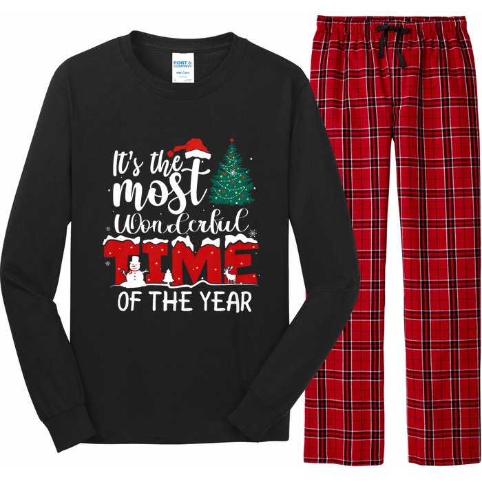 Christmas Trees ItS The Most Wonderful Time Of The Year Long Sleeve Pajama Set