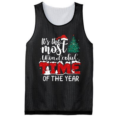 Christmas Trees ItS The Most Wonderful Time Of The Year Mesh Reversible Basketball Jersey Tank